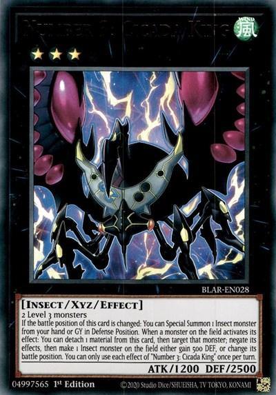 Number 3: Cicada King [BLAR-EN028] Ultra Rare - Board Wipe