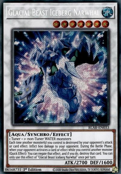 Glacial Beast Iceberg Narwhal [BLAR-EN033] Secret Rare - Board Wipe