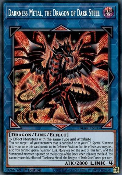 Darkness Metal, the Dragon of Dark Steel [BLAR-EN047] Secret Rare - Board Wipe
