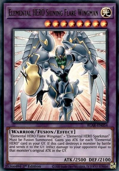 Elemental HERO Shining Flare Wingman [BLAR-EN054] Ultra Rare - Board Wipe
