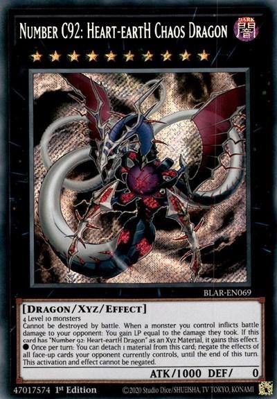 Number C92: Heart-eartH Chaos Dragon [BLAR-EN069] Secret Rare - Board Wipe