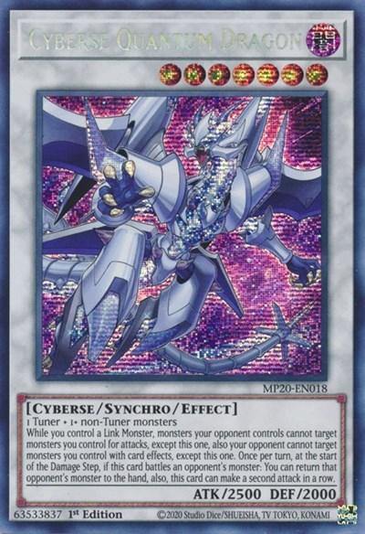 Cyberse Quantum Dragon [MP20-EN018] Prismatic Secret Rare - Board Wipe