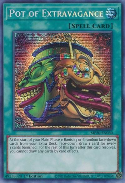 Pot of Extravagance [MP20-EN030] Prismatic Secret Rare - Board Wipe