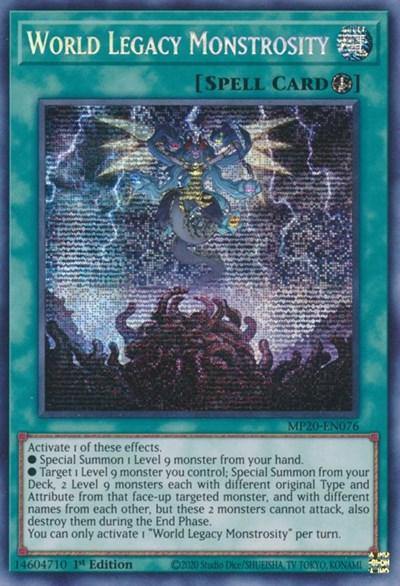 World Legacy Monstrosity [MP20-EN076] Prismatic Secret Rare - Board Wipe