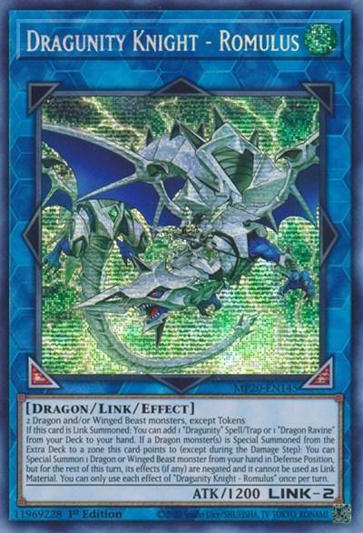 Dragunity Knight - Romulus [MP20-EN145] Prismatic Secret Rare - Board Wipe