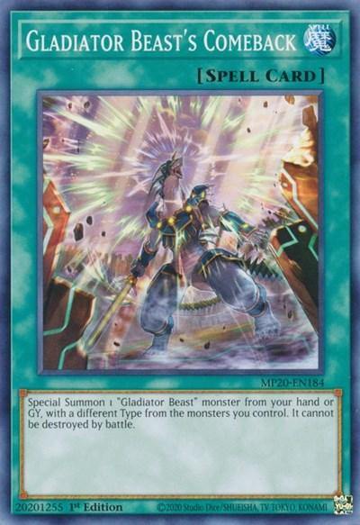 Gladiator Beast's Comeback [MP20-EN184] Common - Board Wipe