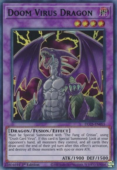Doom Virus Dragon (Blue) [DLCS-EN055] Ultra Rare - Board Wipe