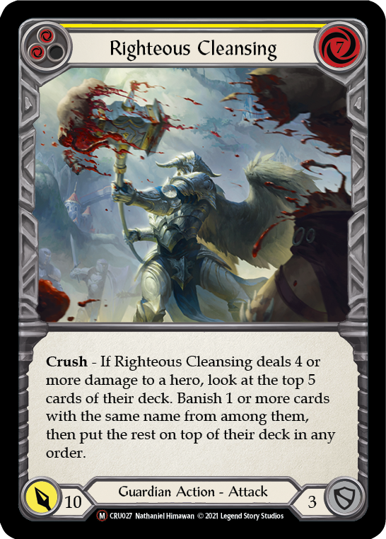 Righteous Cleansing (Rainbow Foil) [CRU027-RF] Unlimited Rainbow Foil