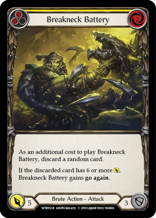 Breakneck Battery (Yellow) [WTR012-R] Alpha Print Rainbow Foil