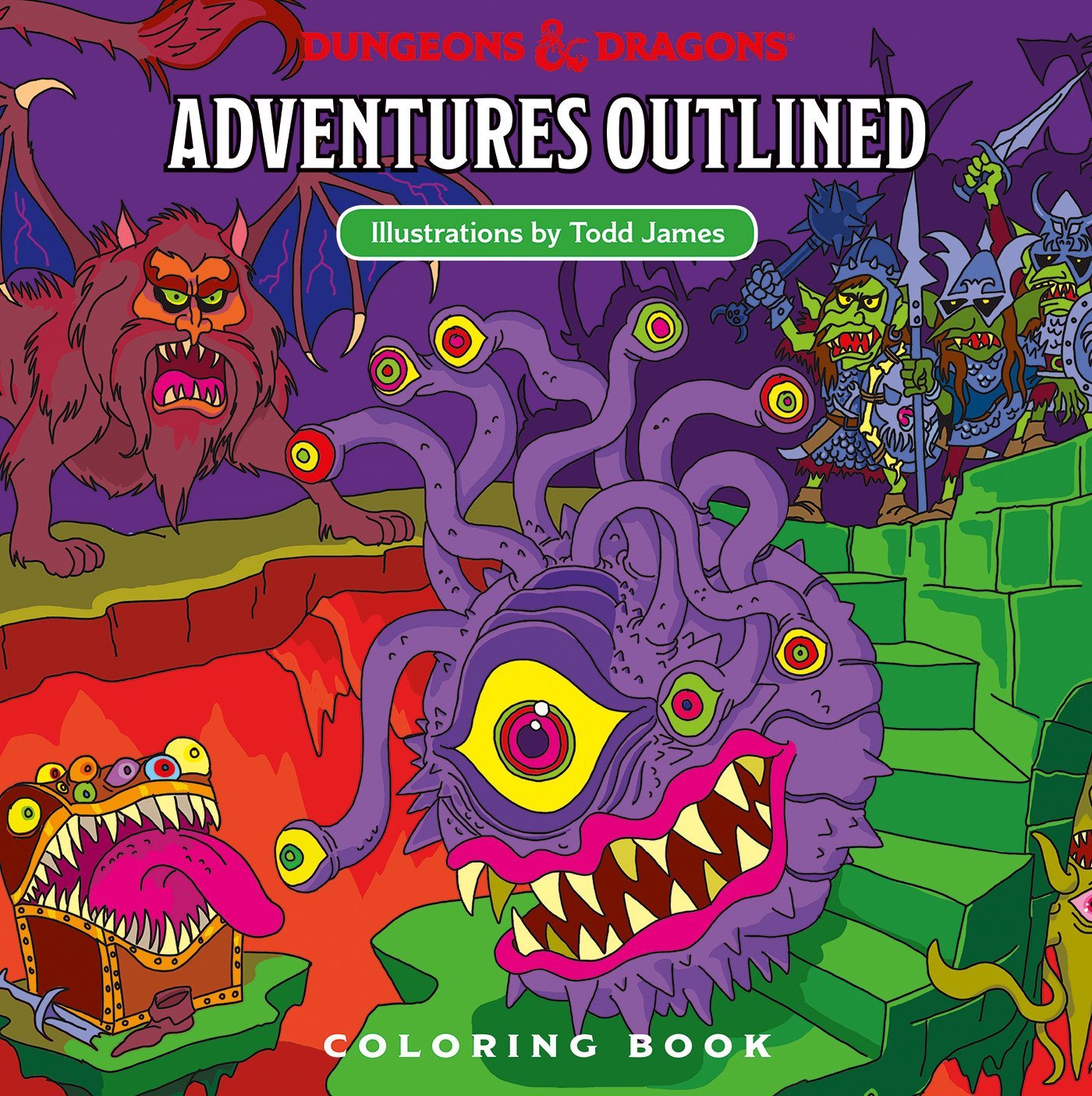 D&D Adventures Outlined Coloring Book - Board Wipe