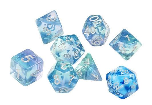 Sirius α Dice Set (7 Dice + Bonus d20) - Emerald Waters