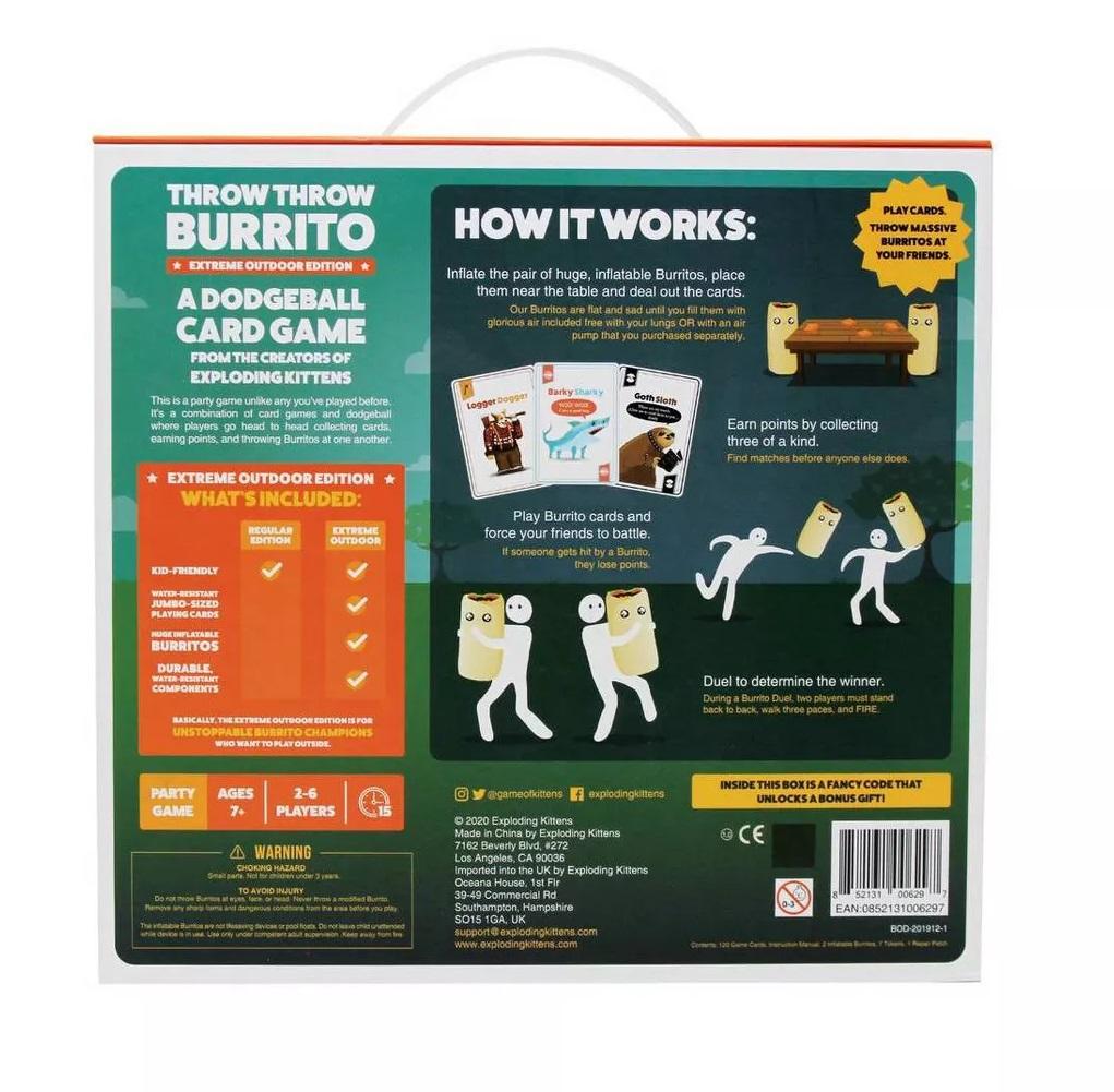 Throw Throw Burrito: Extreme Outdoor Edition - Board Wipe