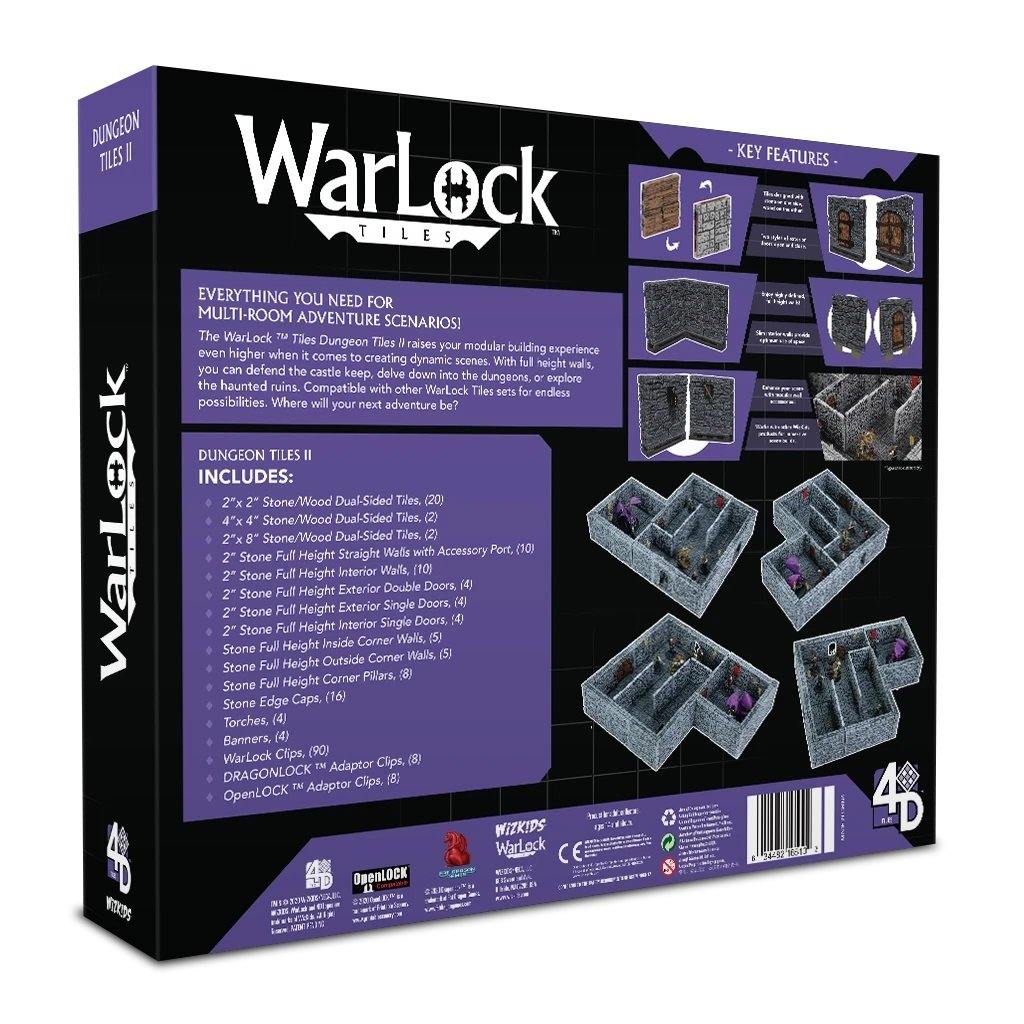 Warlock Tiles: Dungeon Tiles II Full Height Stone Walls - Board Wipe