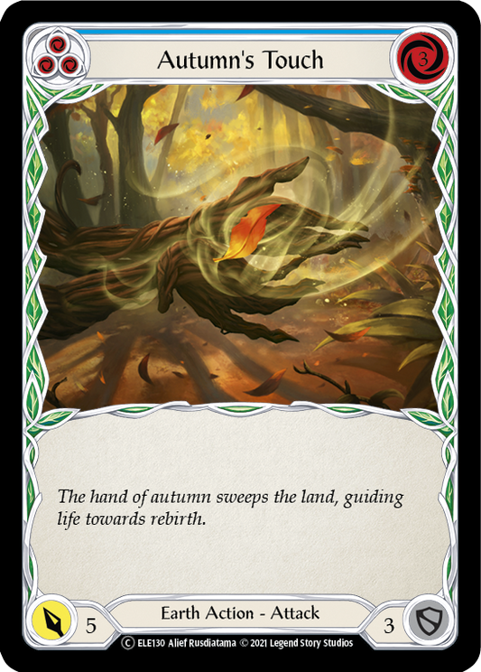 Autumn's Touch (Blue) [U-ELE130] Unlimited Rainbow Foil