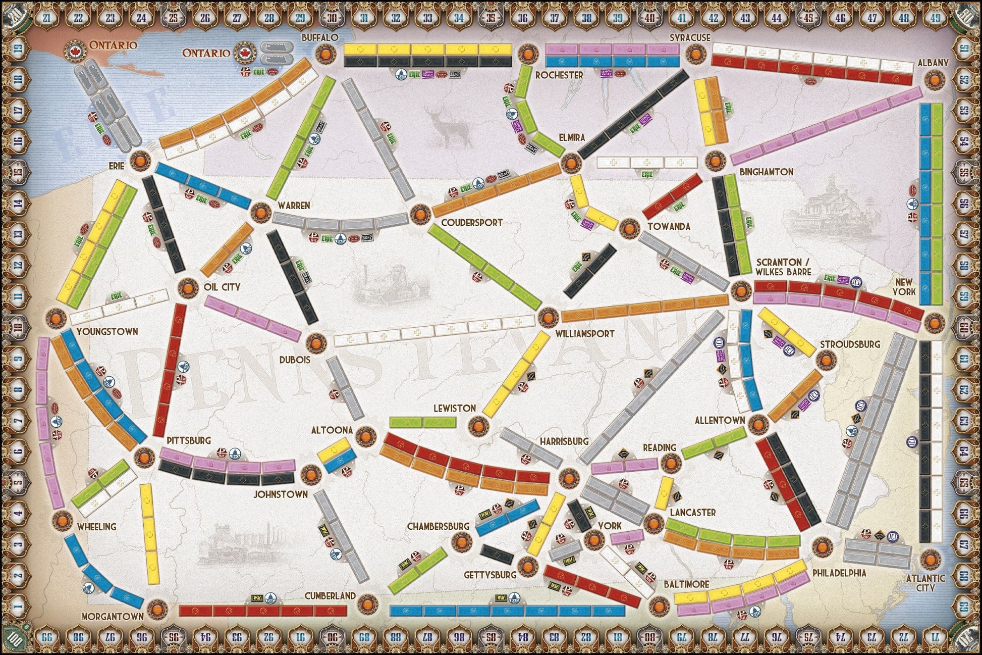 Ticket to Ride Map Collection: Volume 5 – United Kingdom & Pennsylvania - Board Wipe