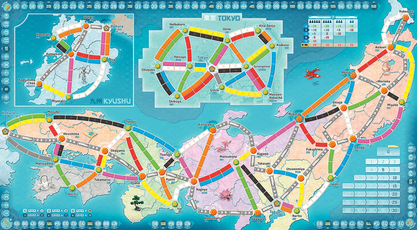 Ticket to Ride Map Collection: Volume 7 – Japan & Italy - Board Wipe
