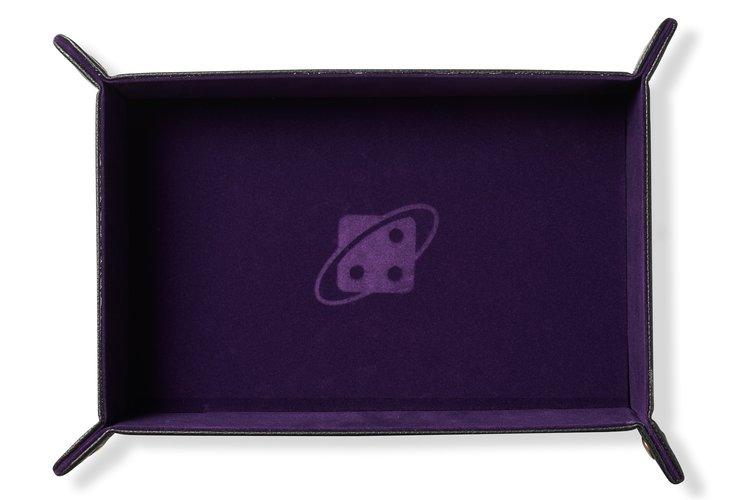 Folding Rectangular Dice Tray (Purple) - Board Wipe