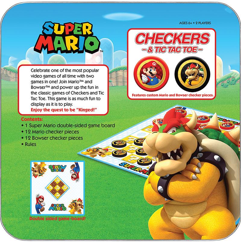 Super Mario Checkers & Tic Tac Toe - Board Wipe