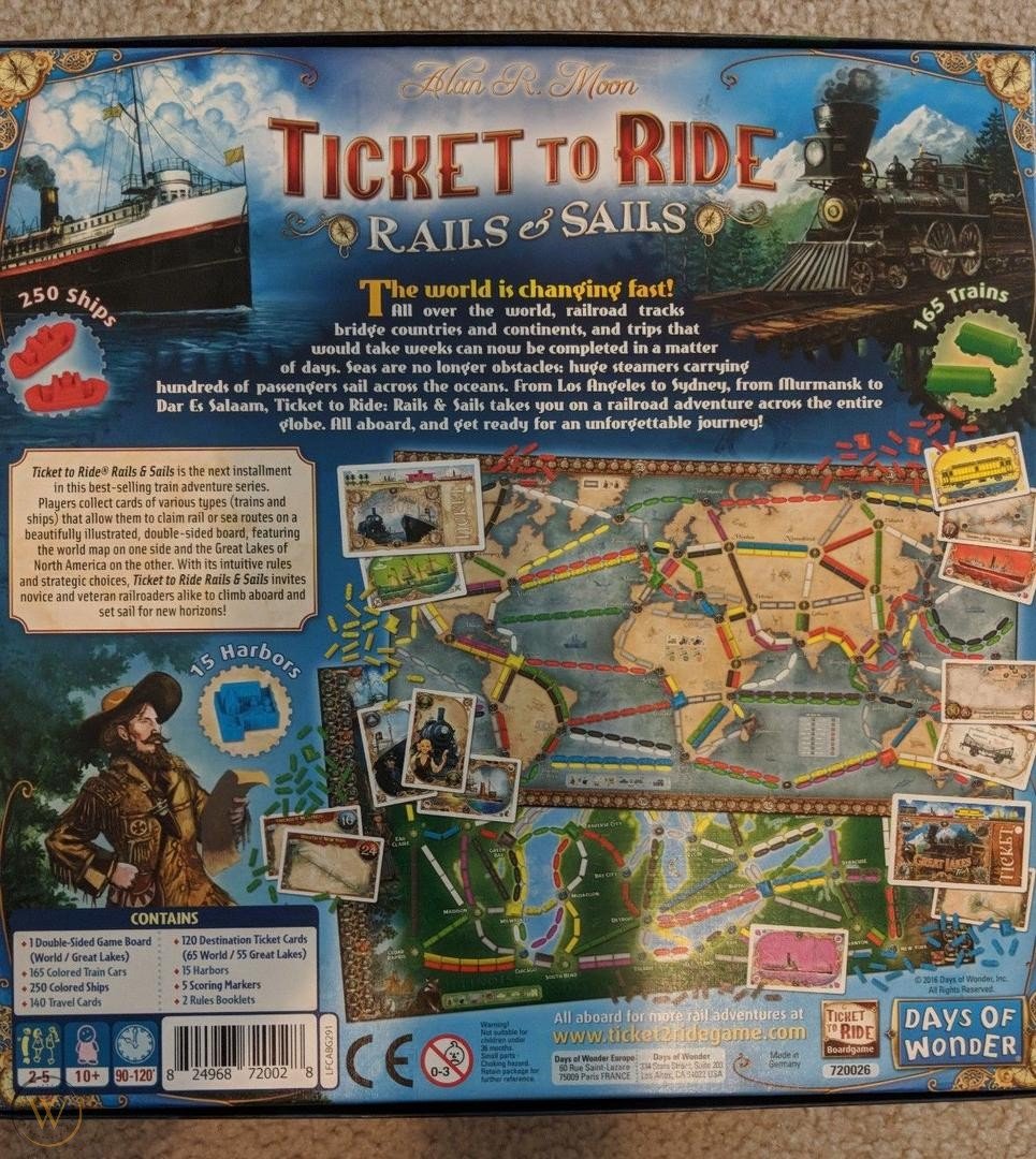 Ticket to Ride: Rails and Sails - Board Wipe