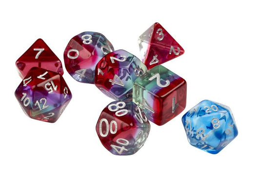 Sirius α Dice Set (7 Dice + Bonus d20) -  Watermelon